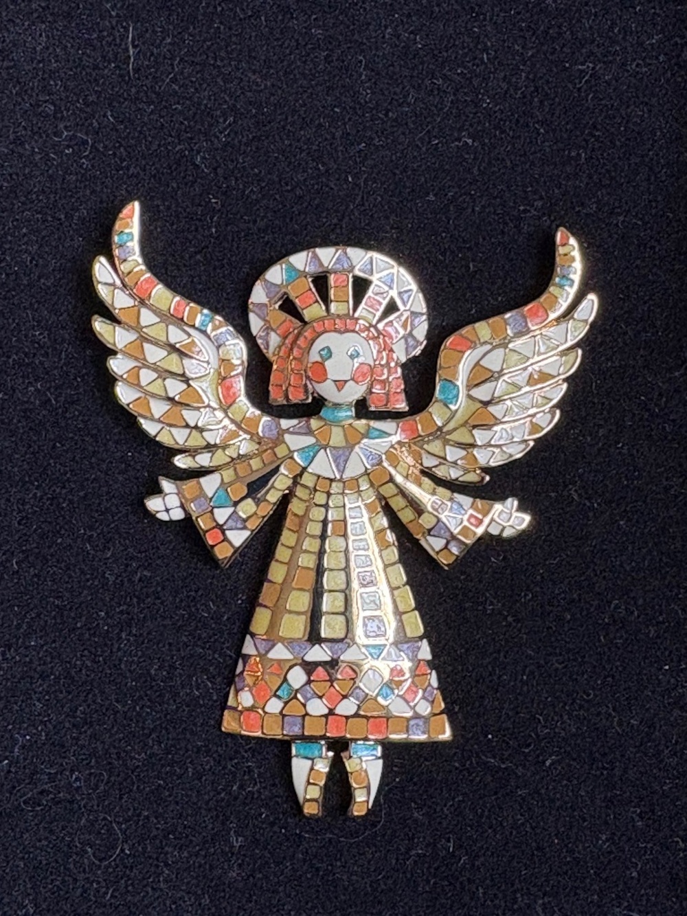 NIB Vintage Bob Mackie "Crown Halo" Angel Brooch
